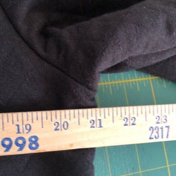 Top It Off Women Black 1/4 Snap Sweatshirt size M elbow patches long sleeves - Picture 4 of 5